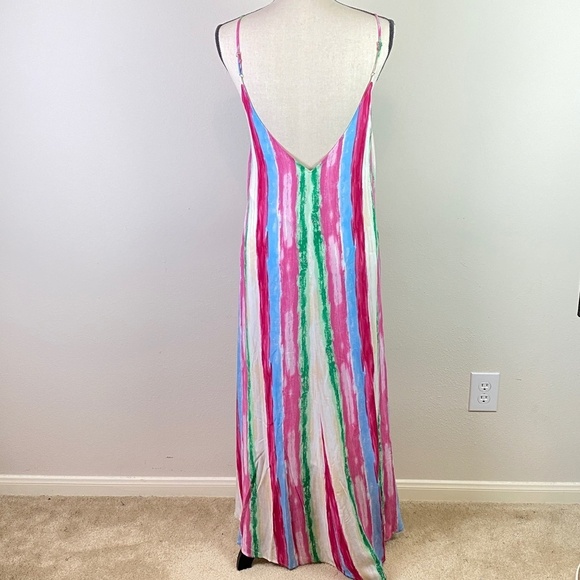 Lulu's Brushstroke of Luck Pink Multi Stripe Dress - Picture 3 of 7